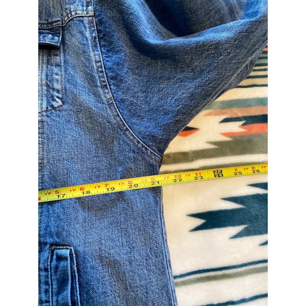 AVEC LES FILLES Women’s M Denim Trucker Jacket w/removable pink faux fur - Picture 10 of 11